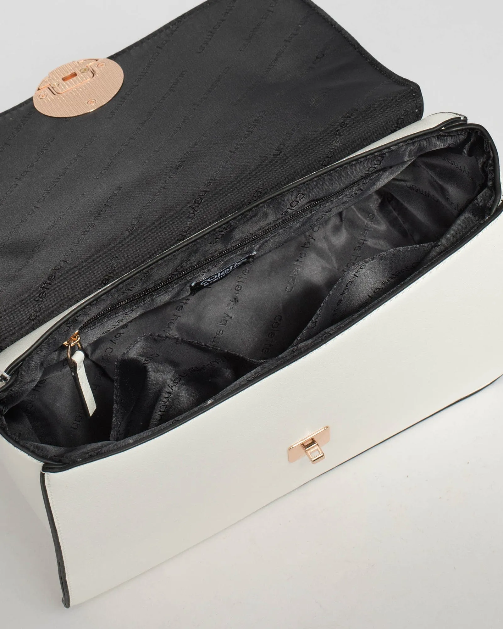 White Ellie Top Handle Bag