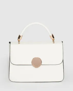 White Ellie Top Handle Bag